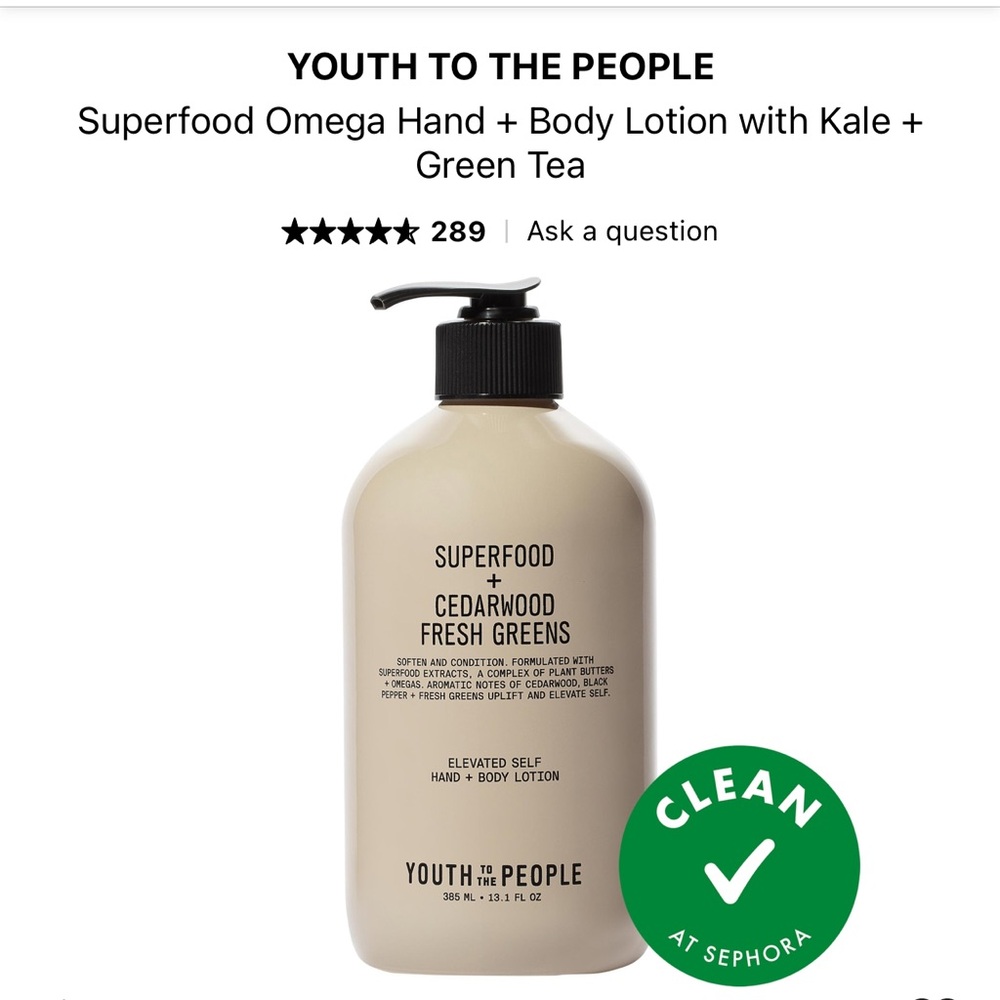 Youth to the People hand/body lotion